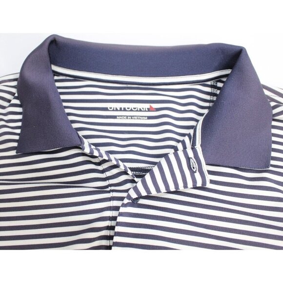 UNTUCKit Striped Polo Shirt Men's XL Golf Travel Stretch Casual Relaxed Fit - Picture 4 of 11